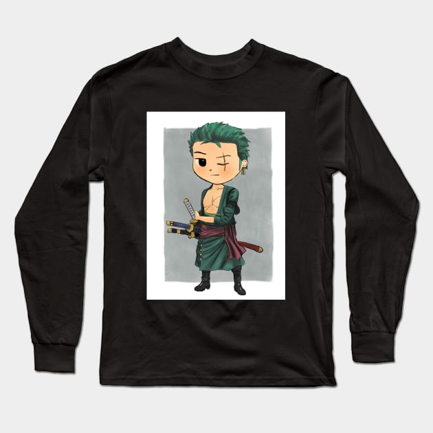 Zoro One Piece Long Sleeve T-Shirt by LEYUNART